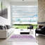 Tapis abstrait mauve / blanc-1977784355