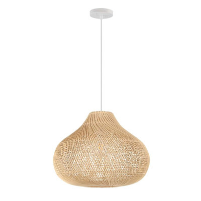 Luminaire suspendu en rotin Raindrop