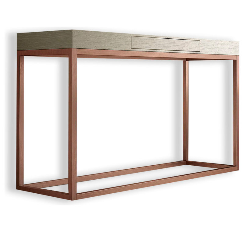 Console Saph, H 29,5 po x l 47 po x P 15,6 po, Cuivre vieilli ultrabrillant