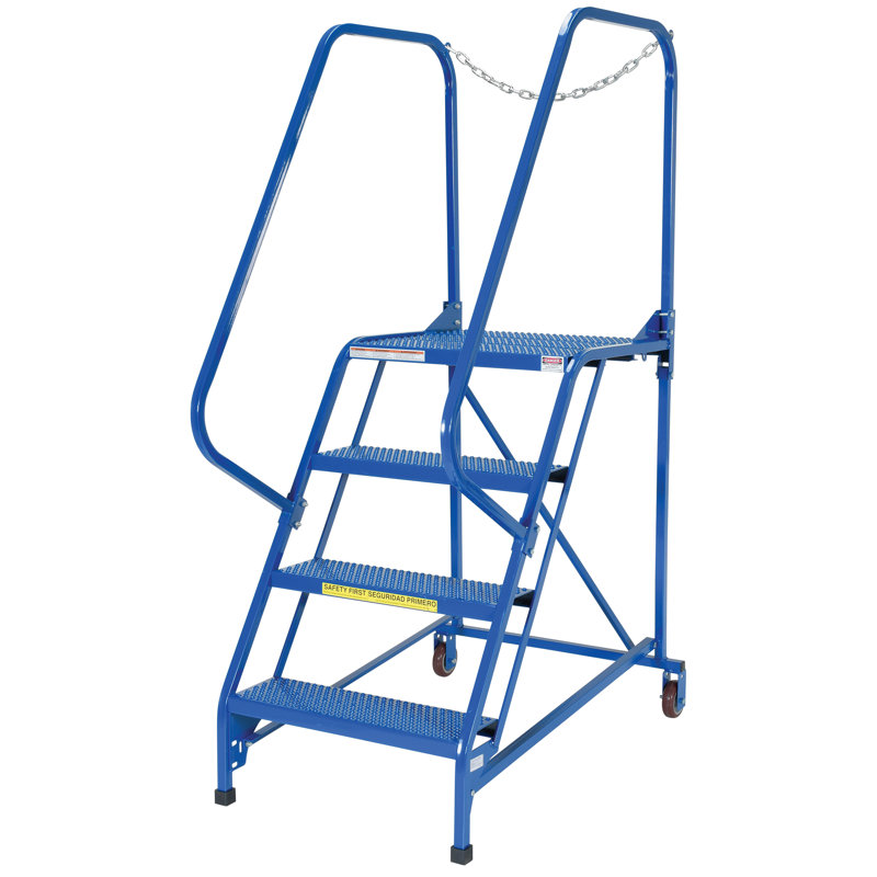 Cattaraugus 4 - Step Steel Lightweight Folding Library Ladder
