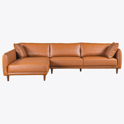 Canapé modulaire - Cuir végétalien cognac