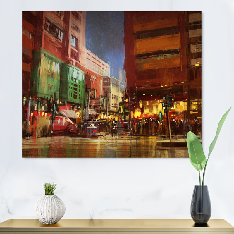 «Video Game Grunge City of Tom Demain», reproduction sur toile, H 12 po x l 20 po x P 1 po, Toile tendue