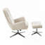 Fauteuil d'appoint pivotant confortable avec repose-pieds-1940849122