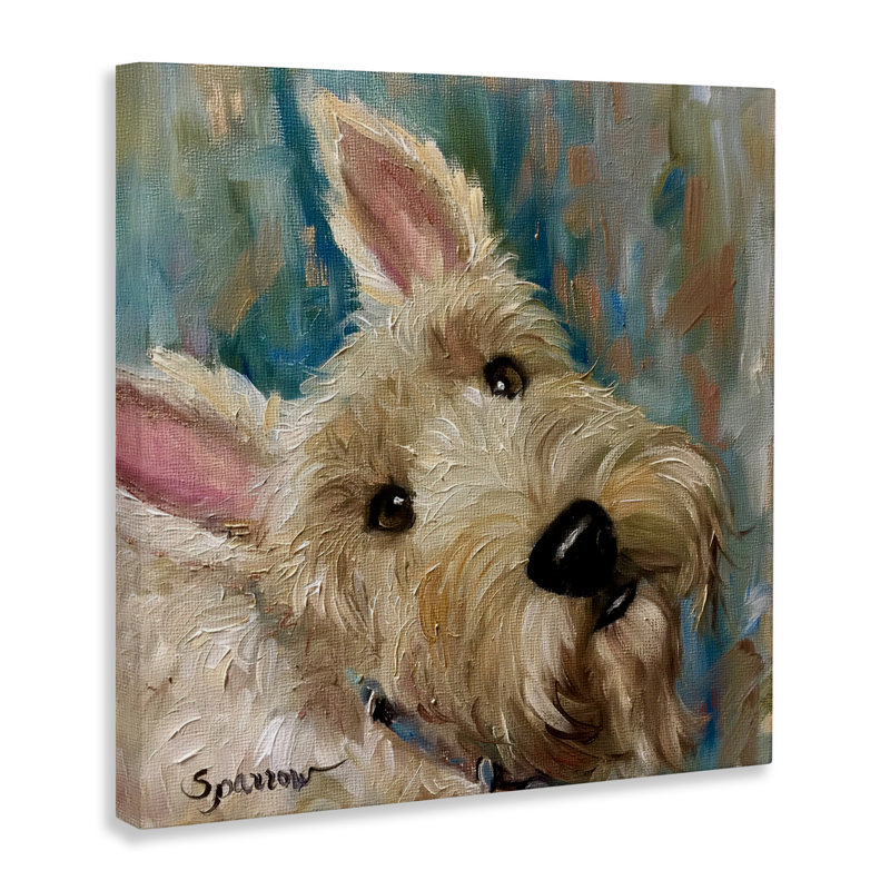 Toile Good As Gold Terrier, conception de Mary Sparrow, H 17 po x l 17 po