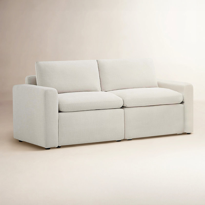 Lana Upholstered Power Reclining Modular Sofa, Effie Linen