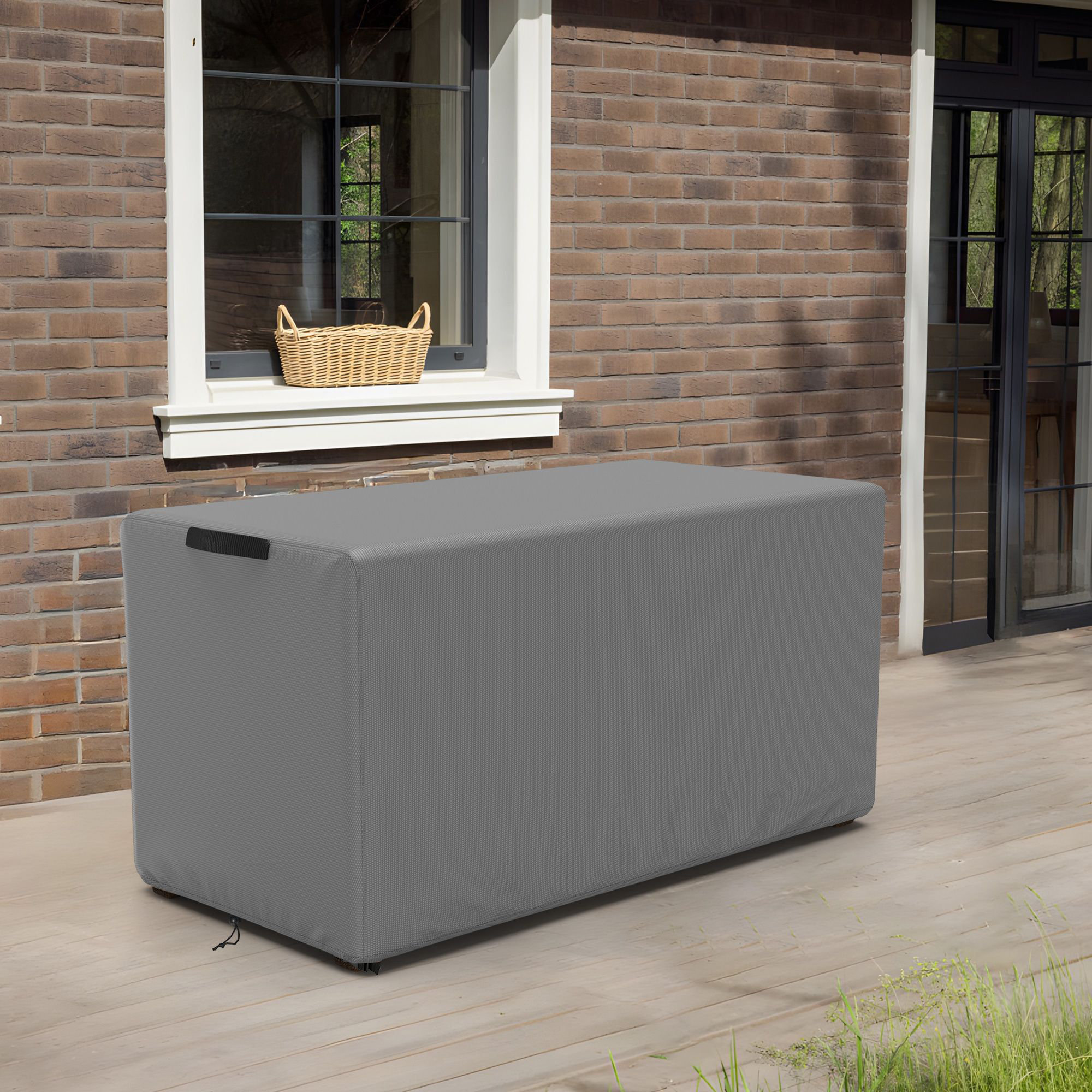 YedZen Outdoor Deck Box Cover, 600D Oxford Waterproof Storage Bin Bag