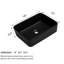 Lavabo de salle de bain vasque rectangulaire en céramique 19 po x 15 po x 5,5 po - Surface lisse noire