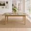 Table de salle à manger rectangulaire extensible en placage de chêne de 72 po à 104 po pour 6 à 10 personnes