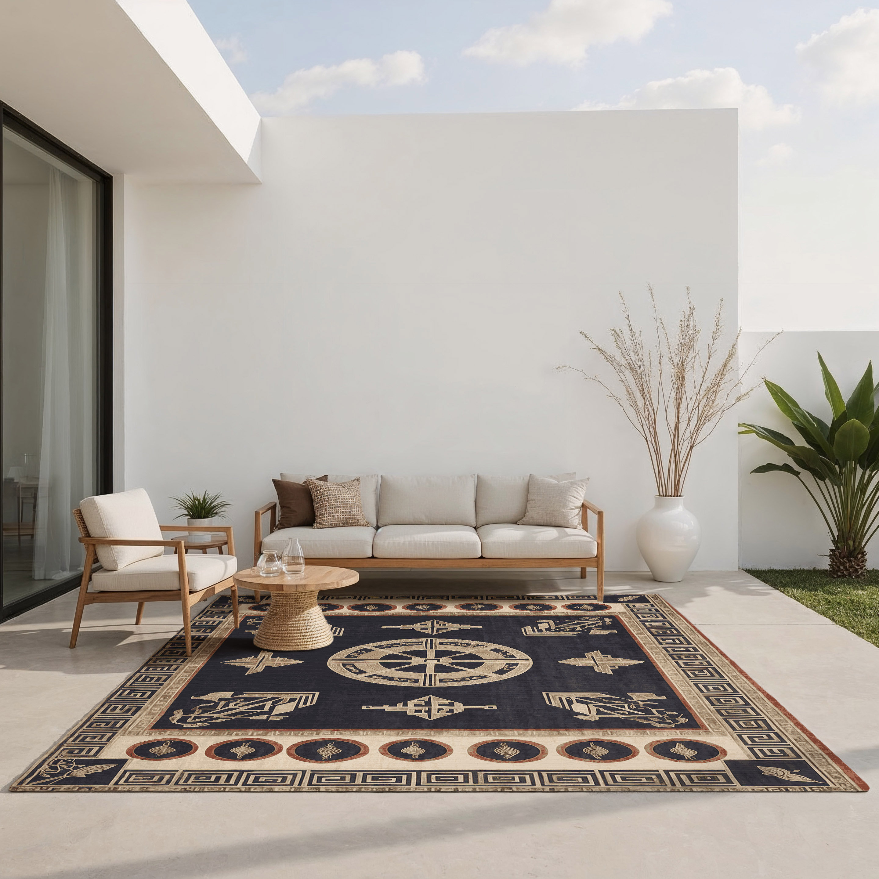 Bungalow Rose Corinthian Coil Indoor And Outdoor Area Rug - Wayfair Canada