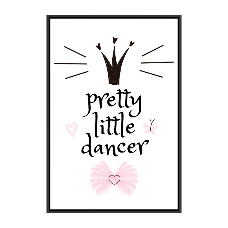 «Pretty Little Dancer», reproduction d'impression, Aucun mat, H 60 po x l 40po x P 1,5 po, Toile avec cadre noir