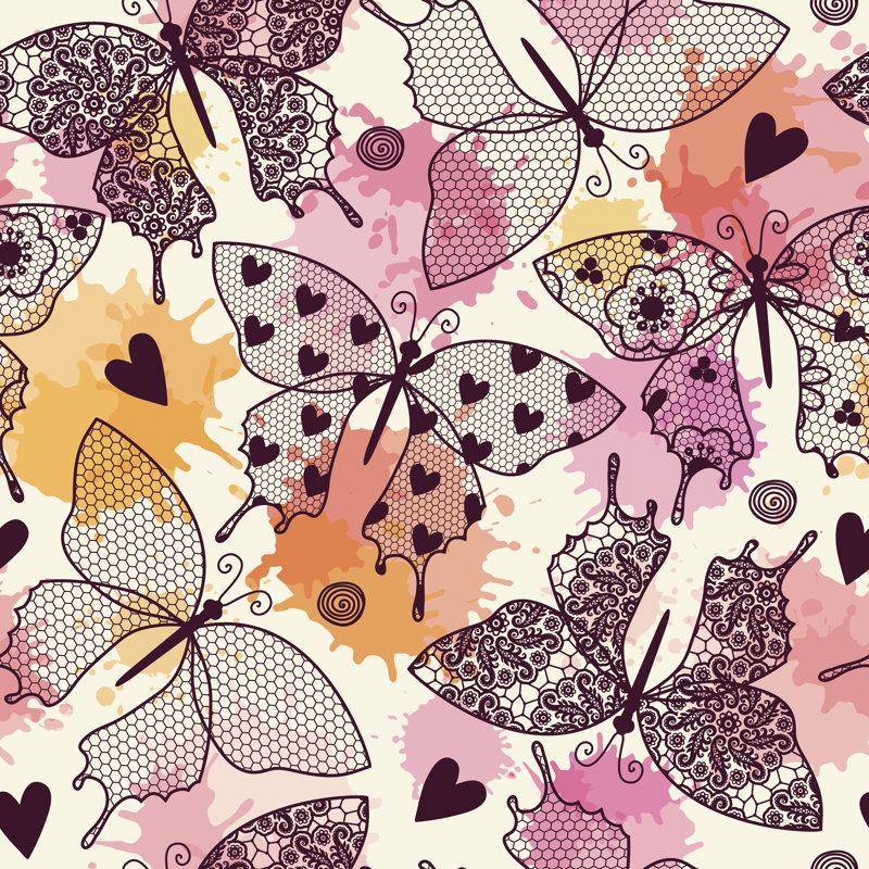 Vanceboro Butterflies - Wrapped Canvas Print, 30cm H x 30cm W x 3.8cm D
