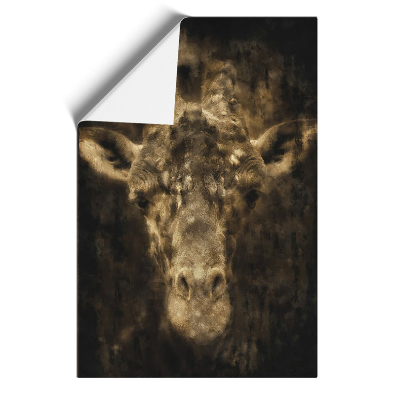 Giraffe Painting - Frameless Print, 30cm H x 21cm W x 0.1cm D
