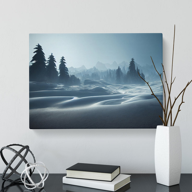 Magnificent Winter Mountains - Wrapped Canvas
