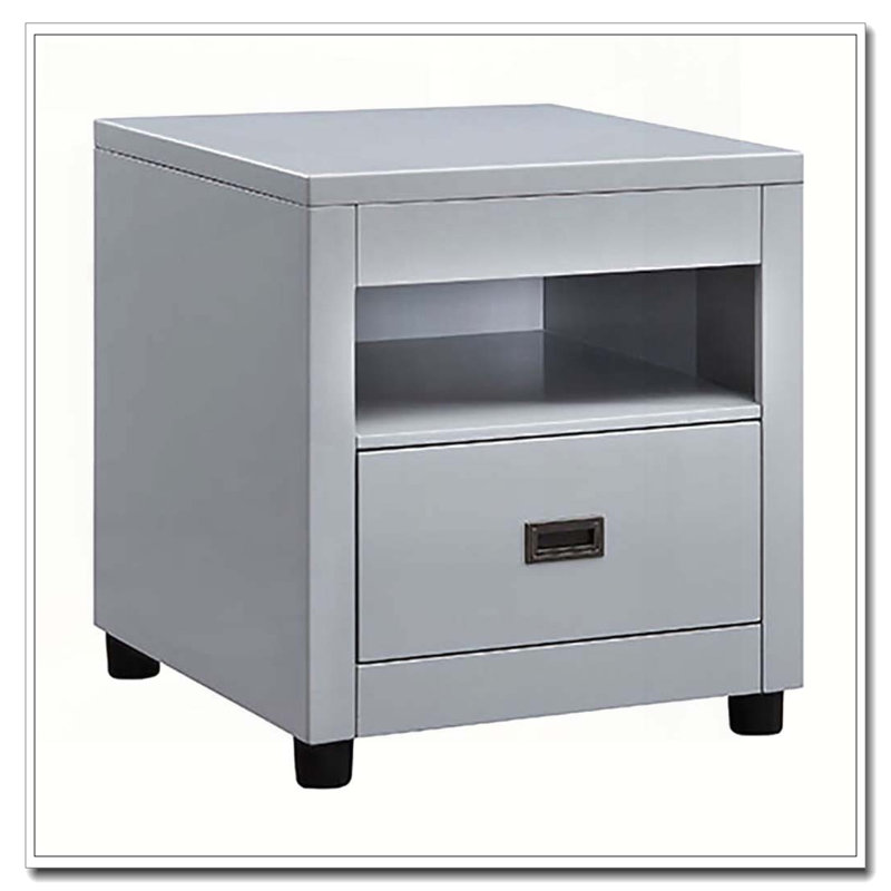 Dove Grey Storage End Table