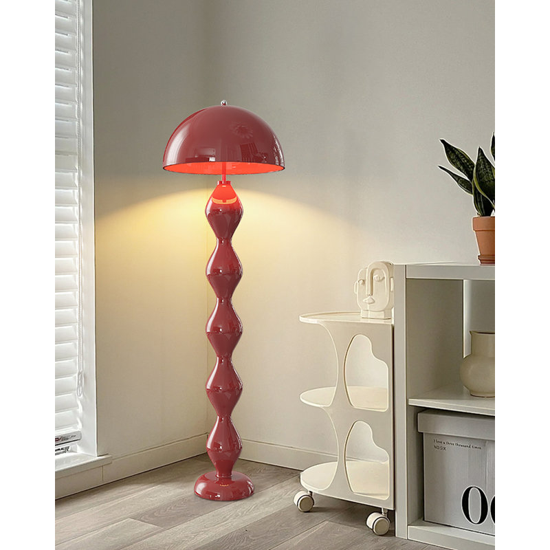 Lampe sur pied en fer forgé artistique Minimalist, Red, Red