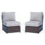 Mobilier de patio entièrement assemblé - Chaises, table et coussins confortables pour 3 espaces extérieurs avec coussins rembourrés de mousse