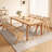 Burlywood Rectangular Solid Wood Dining Table-1132198531