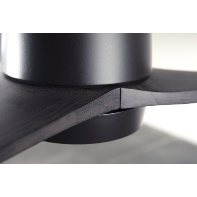 Arbor Flush Mount Ceiling Fan, Ebony, Wall/Remote Combo Controls, Dark Bronze