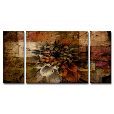«Daisy» par Tristan Scott - ensemble de 3 impressions sur toile tendue