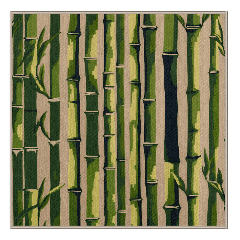 Tapis lavable en bambou, Carré 7 pi