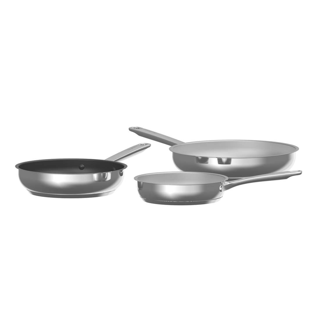 DiNA Stainless Steel Non-Stick Frying Pan Set