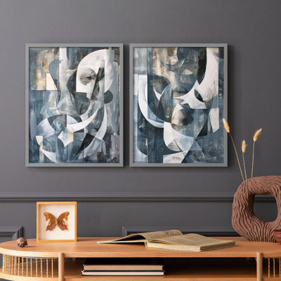 ABSTRACT Series CDLxxxi - reproduction encadrée de qualité supérieure - prête à être accrochée - aucun clou requis - aucun clou requis
