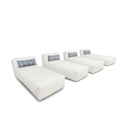 Evan 37" Patio Chaise Lounge Set