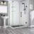 Bromley GS Frameless 56.25" x 72" Rectangle Hinged Shower Enclosure with Glass Shelves