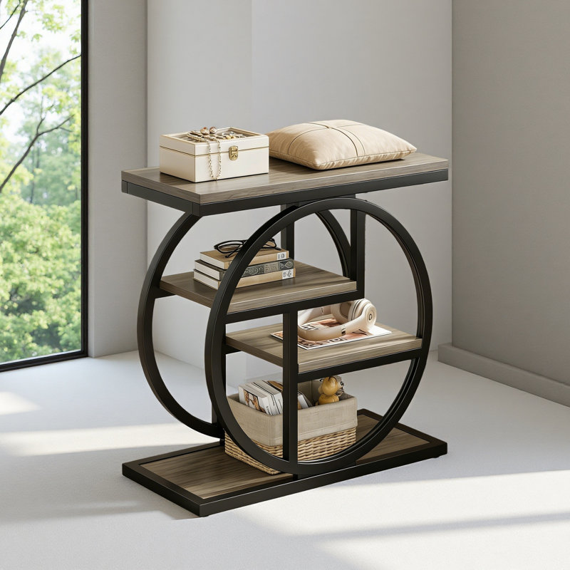 Versatile End Table, 4-Tier Display Shelf,Side Table,Entryway Organizer