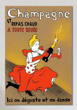 « hommage to lautrec », affiche rétro sur toile