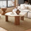 Table basse en bois de teck de style rétro français-106688856