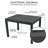 Kozyard Expandable Outdoor Patio Dining Table, 43"–86.6" Adjustable Length, All-Aluminum Frame, Weather & Rust Resistant, for Backyard, Porch, Balcony, Garden, Gray