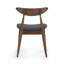 Ensemble de 2 chaises rétro en bois d'hévéa avec dossier ergonomique et coussins moelleux, noyer / gris anthracite-1397229653-1397229652