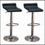 Tabouret de bar noir et chromé sans dossier