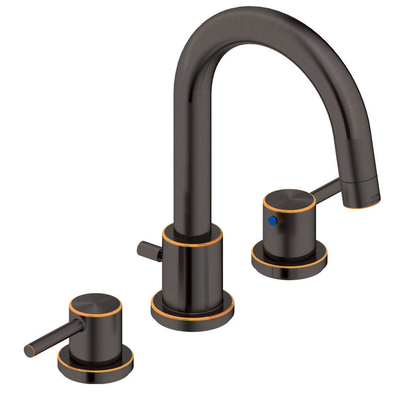 2-handle Bathroom Faucet with Drain Assembly, Rubbed Bronze