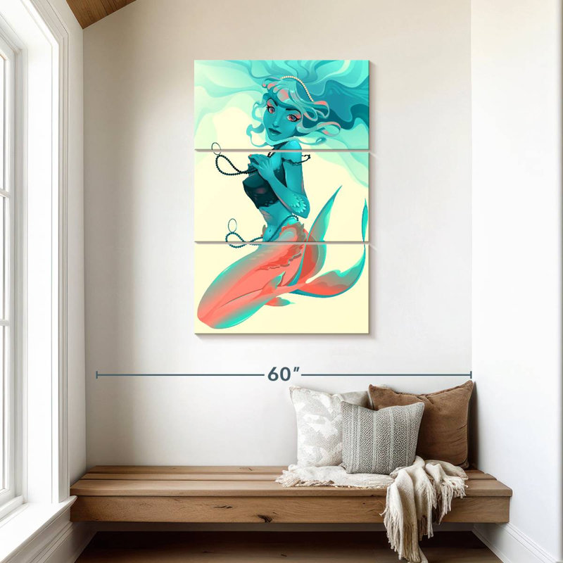 Kelan Mermaid Portrait, 45" H x 28" W