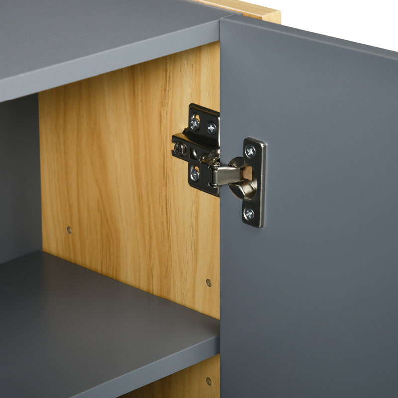 Armoire de salle de bain murale Luisita, Gris / Brun