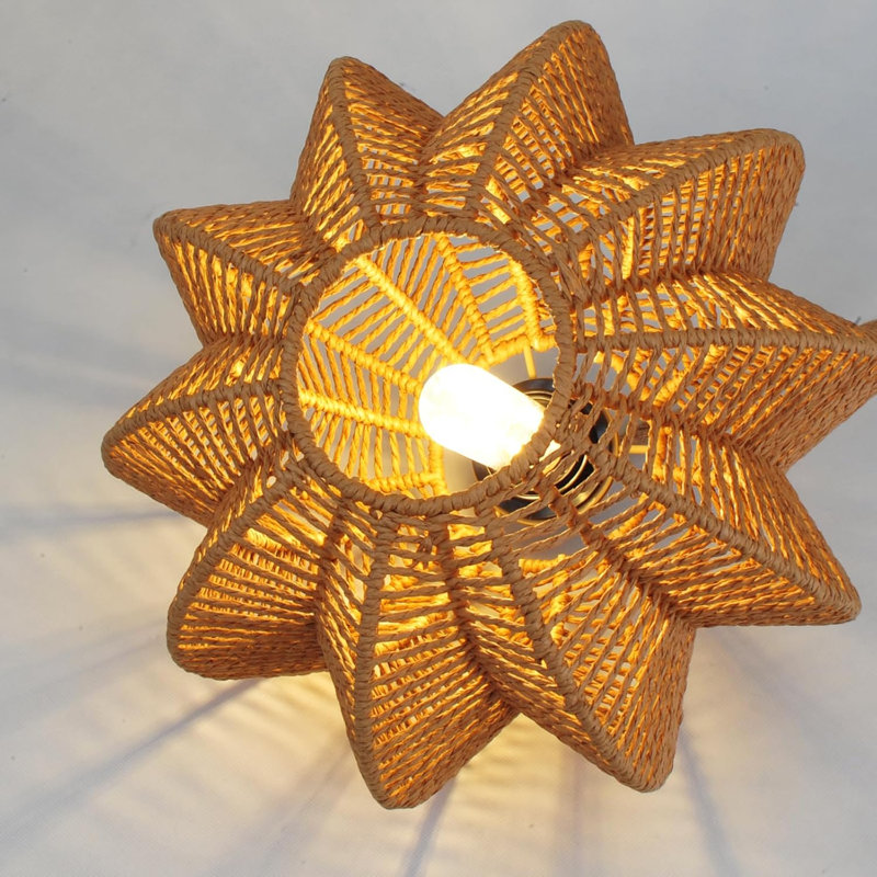 Rope Pendant Light With Plug-In Wires