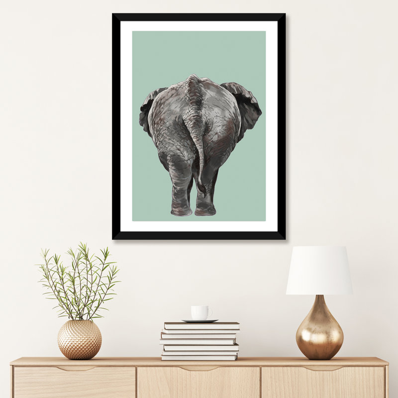 Animals, 32" H x 24" W x 1" D, Black Framed Paper