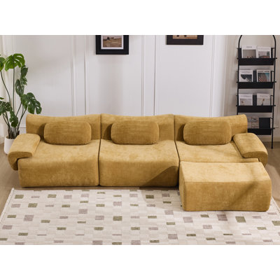 107" L-Shaped Sectional, No Assembly Required