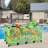 Kierah Metal Frame 12 Wheels Rolling Pool Toys Float Storage Bin with Side Pocket 65"L x 30"W x 33"H-415782994