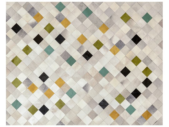 Art Hide Cowhide Area Rug in Green, Rectangle 9' x 12'
