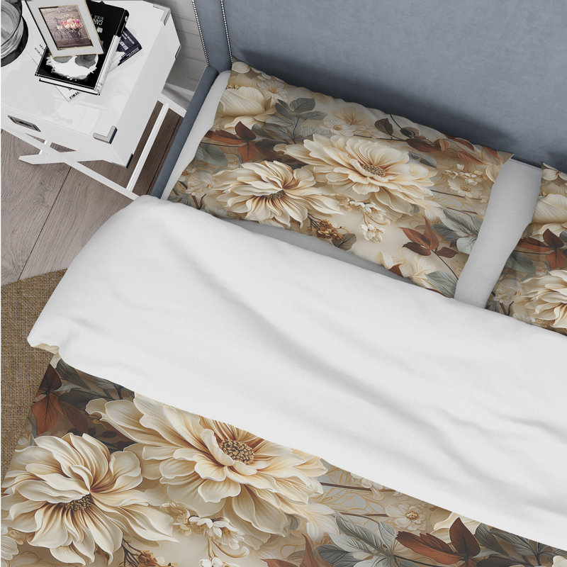Ensemble de housse de couette style victorien rustique Brocade, Housse de couette pour très grand lit et 2 très
