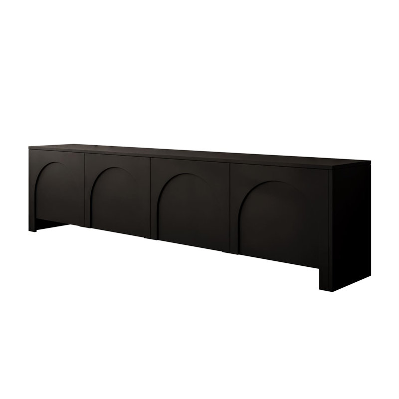 TV Stand ARIADNA 4D TV cabinet for TV's up to 88", Black