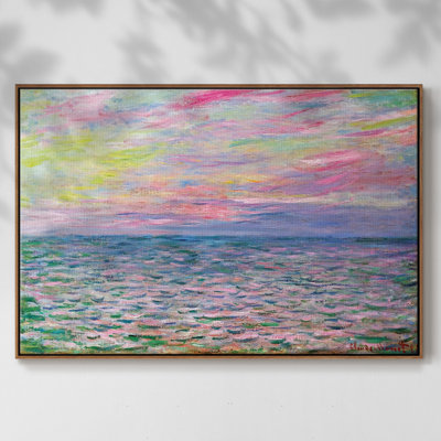 Coucher de soleil sur la mer à Pourville, 1882, reproduction d'art sur toile