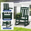 Wolak Oversized High  Density Polyethylene Rocking Adirondack Chair-1423029524