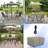 Outdoor Square Dining Table & Chair Set Cover with Umbrella Hole, Heavy Duty Multipurpose Waterproof Outdoor Furniture Cover-1429293141