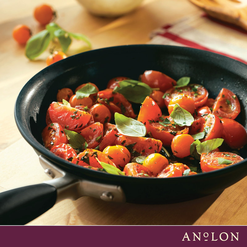 Anolon Advanced Home Hard Anodized Nonstick Frying Pan / Skillet, 8.5", Black