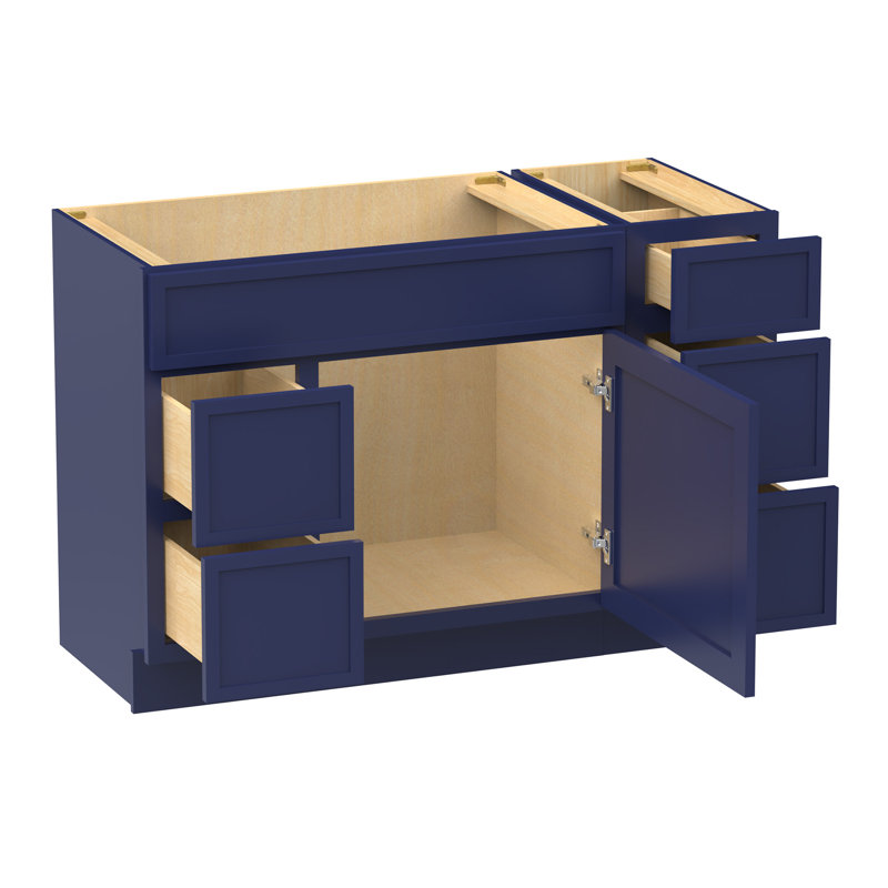 Base de meuble-lavabo simple 48 po seulement, Bleu