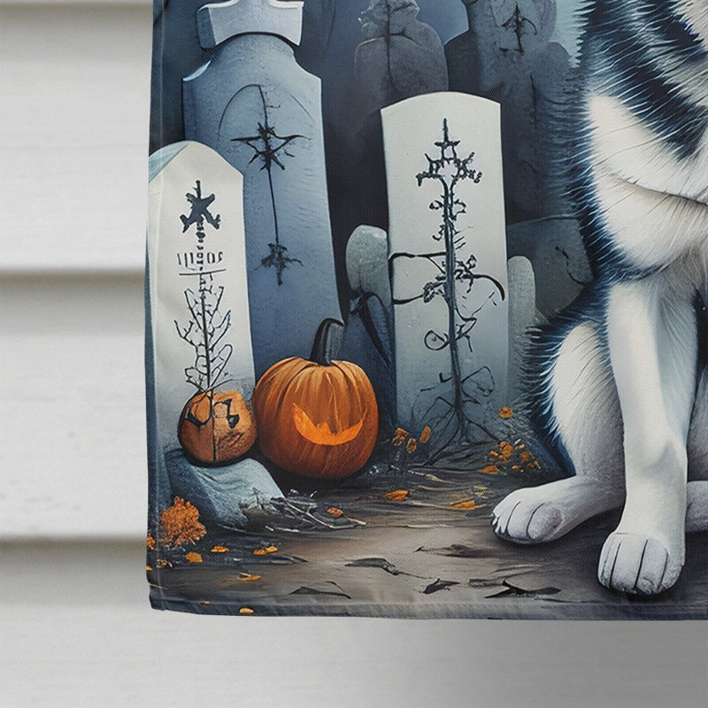 Drapeau de la maison d'Halloween sibérien et sibérien effrayant